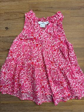 Vineyard Vines Girls Pink Floral Ruffled Tank Top XS